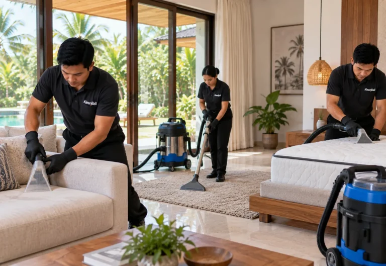 How long does it take for a sofa, carpet, or mattress to dry after professional cleaning in Bali
