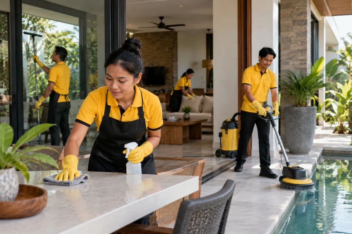 KleenBali professional cleaning team