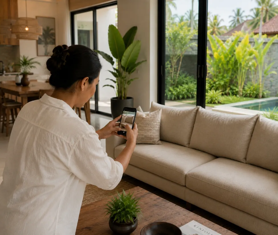 Send a photo of your cleaning needs to KleenBali