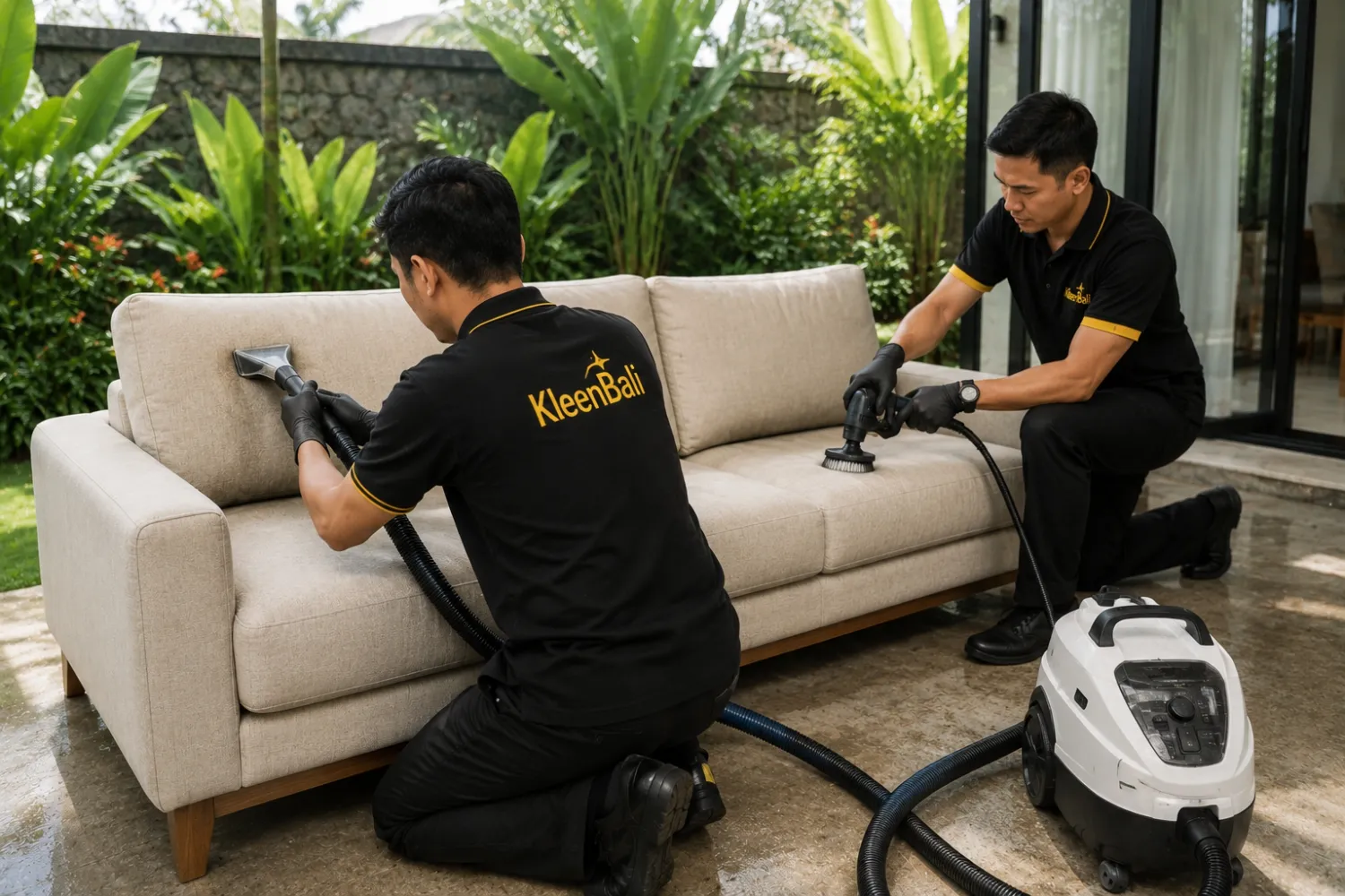 Professional sofa cleaning service in Bali