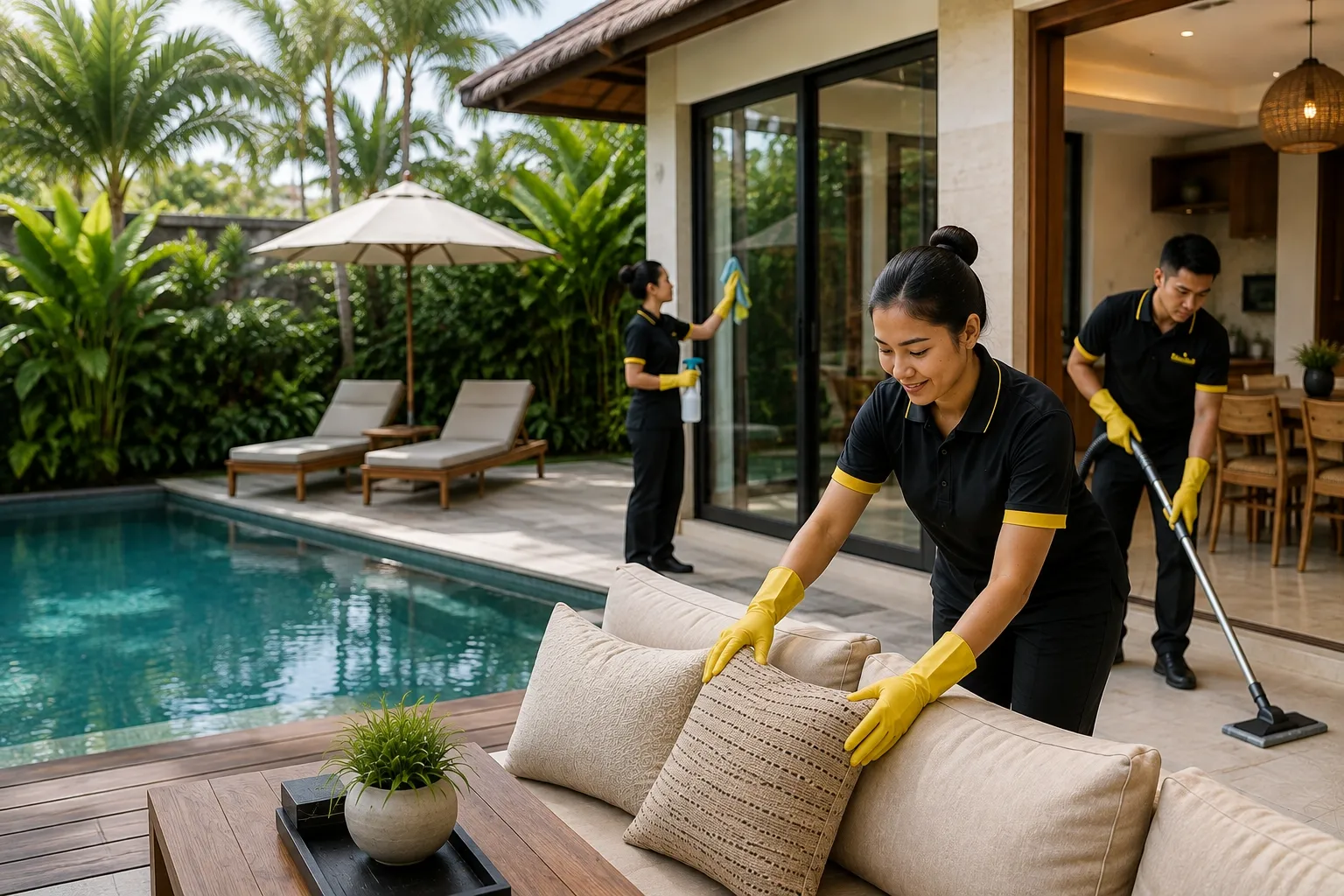 Professional villa cleaning service in Bali